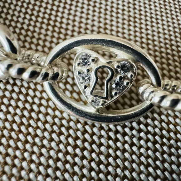 Judith Ripka Lock n Key Silver Chain Necklace - Picture 8 of 8